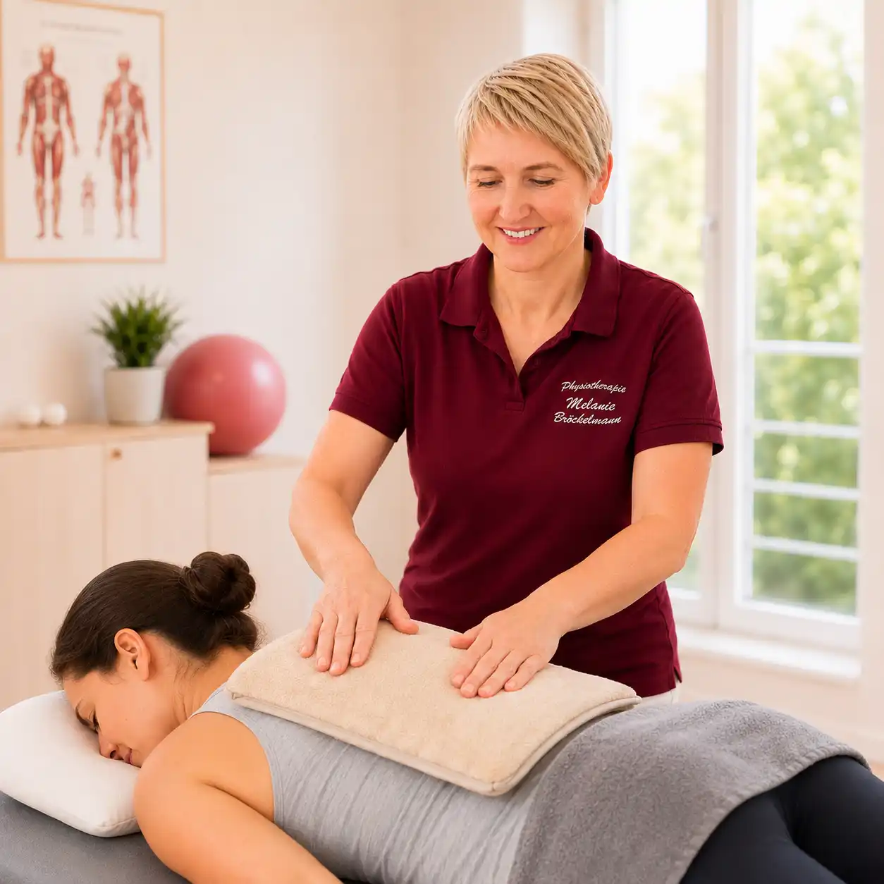 W&auml;rmeanwendung in der Physiotherapiepraxis Melanie Br&ouml;ckelmann in Langenberg